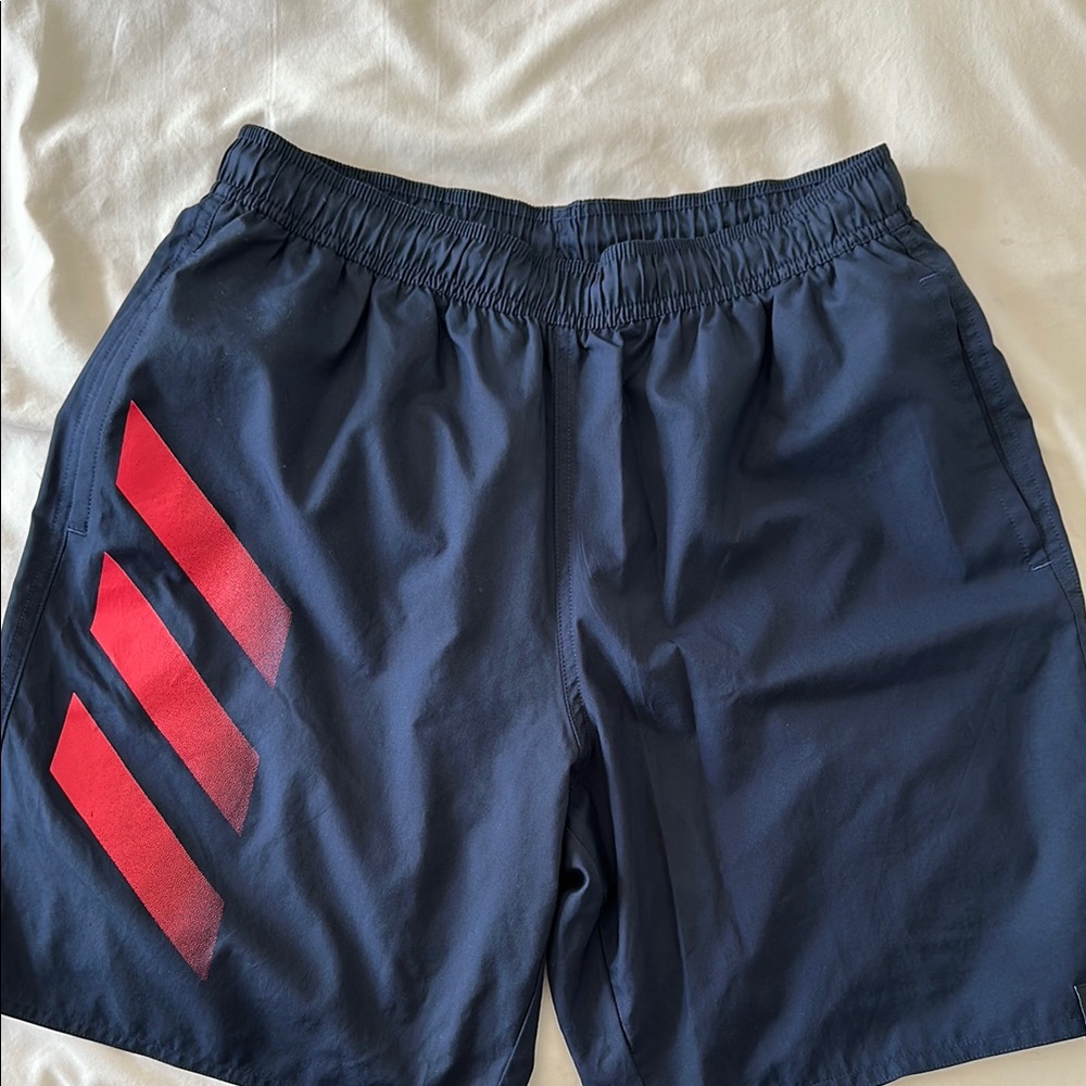Adidas Blue Athletic Shorts Lightweight Breathable Design